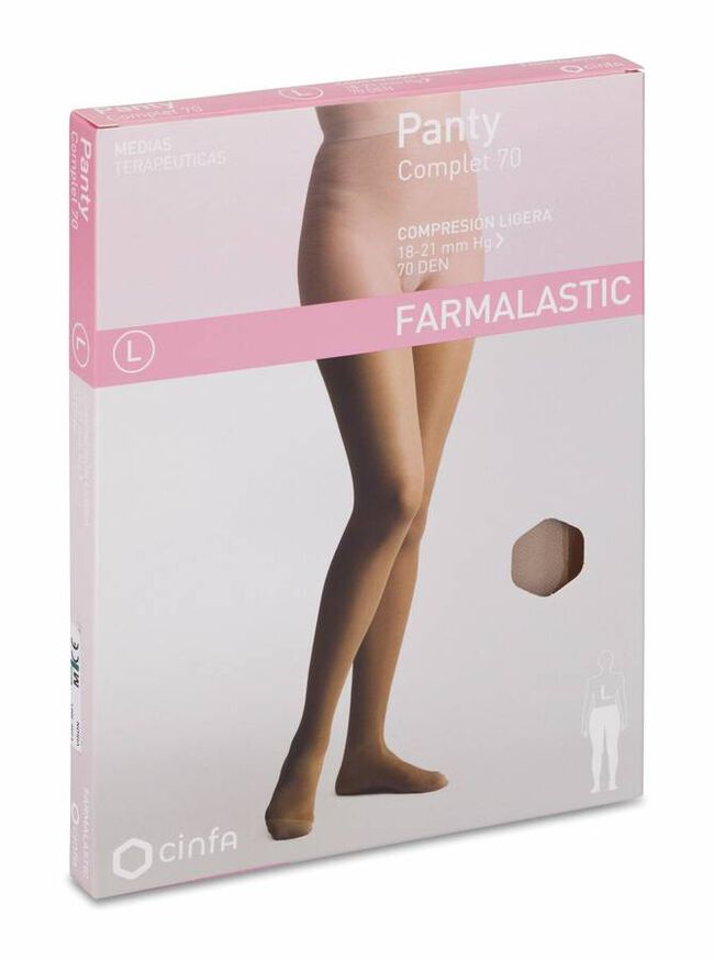 Farmalastic Panty Complet 70 Compresión Ligera Visón Mediana, 1 Ud
