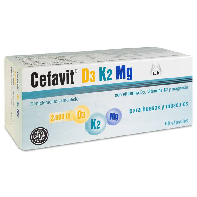 Cefavit Vitaminas D3 y K2, 60 cápsulas