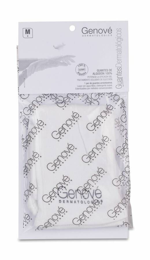 Genocure Guantes Dermatológicos Algodón Talla M, 2 Uds