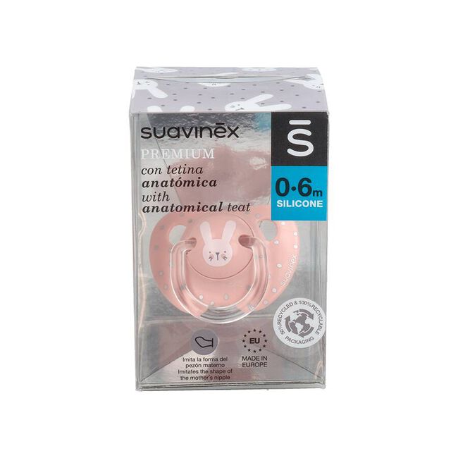 Suavinex Evolution Chupete Anatómico de Silicona 0-6 Meses, 1 Ud