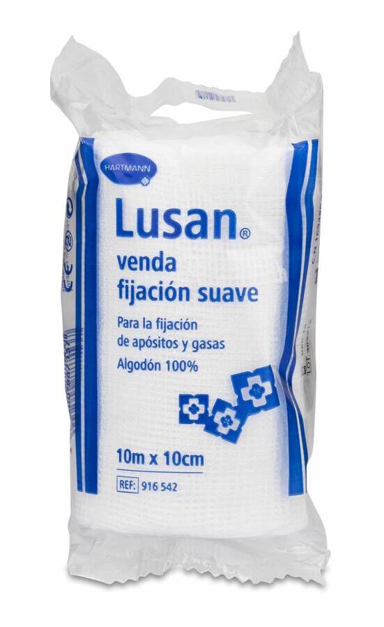 Lusan Venda De Gasa Hidrofila Cambric Fijacion Suave, 10 Cm