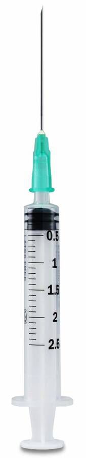  Pic Solution Jeringa y Aguja 2,5 ml G21*1, 1 Unidad