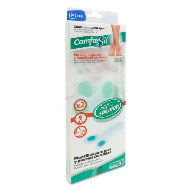 Comforsil Plantillas Silicona Pies Cansados Talla S, 2 Unidades