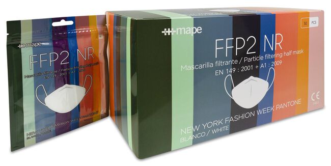 Mape Mascarillas FFP2 color Blanco, 50 Uds