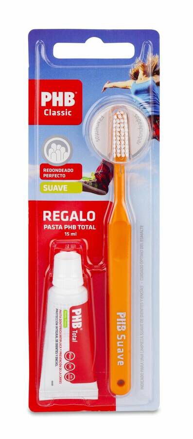 PHB Classic Suave Cepillo + Pasta Total de Regalo, 1 Ud