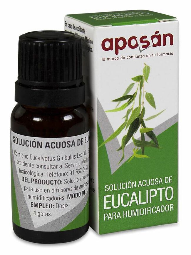 Aposán Solución Acuosa de Eucalipto para Humidificador, 10 ml