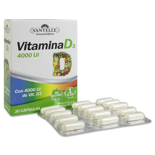 Ynsadiet Santelle Vitamina D3 4000 UI, 30 cápsulas vegetales