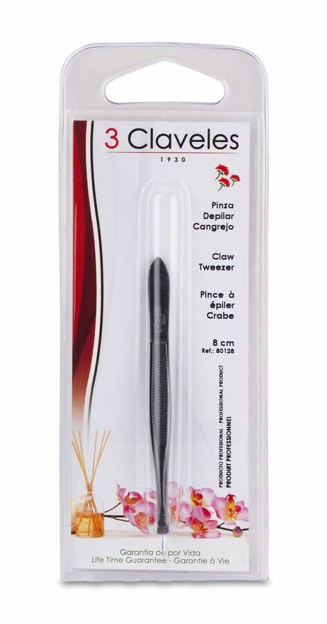 3 Claveles Pinza Punta Estrecha Negra R80128, 1 Ud