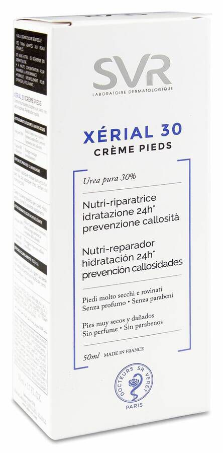 SVR Xerial 30 Crema Pies Secos, 50 ml