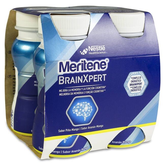 Nestlé Meritene BrainXpert Piña Mango 125 ml, 4 Unidades