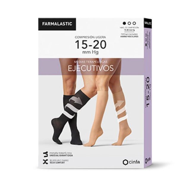 Cinfa Farmalastic Novum Intelligent Media Corta Comprensi&oacute;n Ligera Talla 3 Canela, 1 Unidad