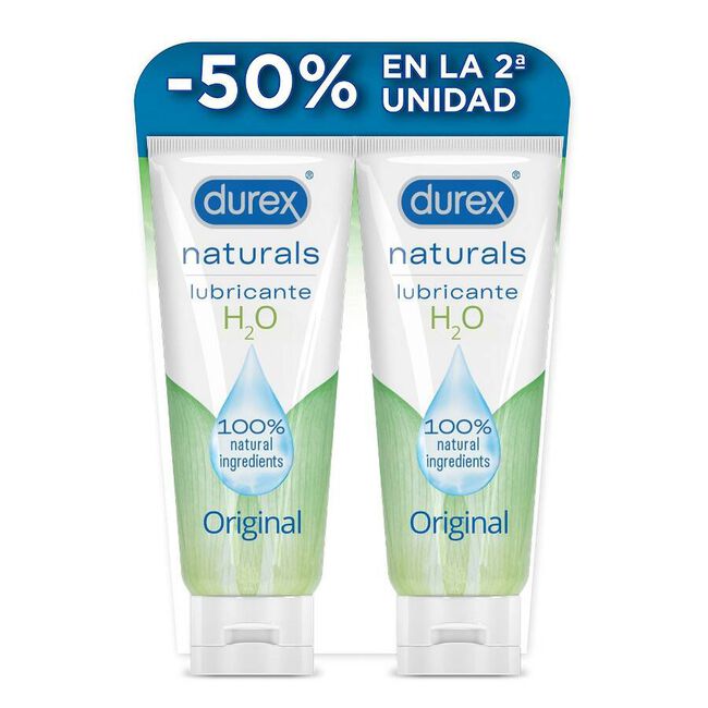 Duplo Durex Naturals Pure Gel Intimo Lubricante, 2 Uds