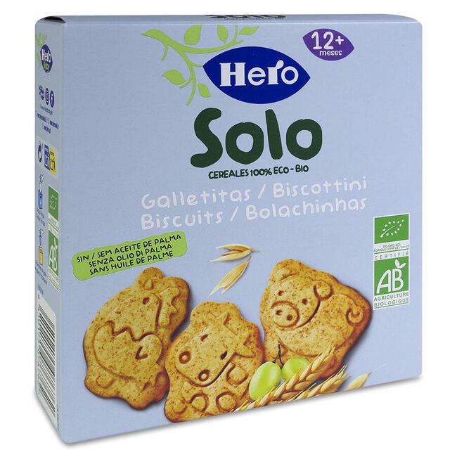 Hero Baby Solo Galletitas de Cereales 100% Eco-Bio, 100 g 