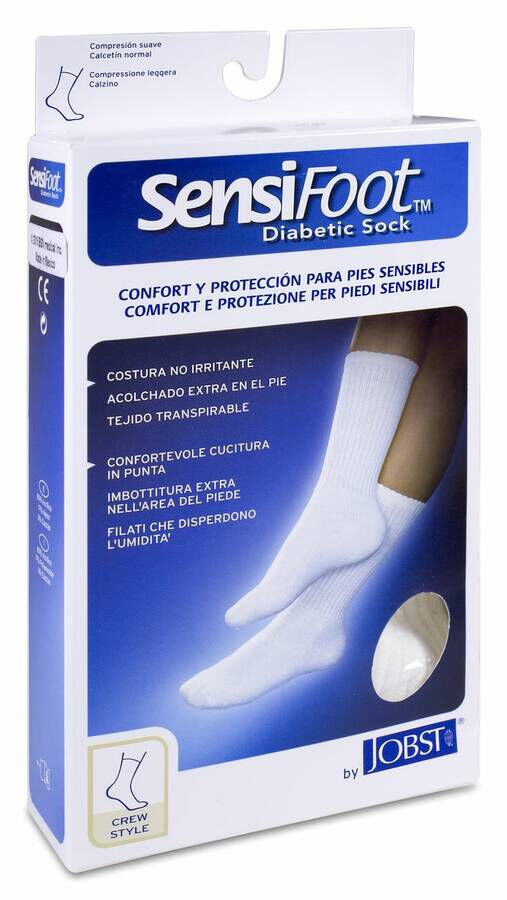 SensiFoot Calcetines Pie Diabético Compresión Normal Talla XL, 2 Uds
