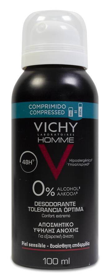 Vichy Homme Desodorante Óptima Tolerancia, 100 ml