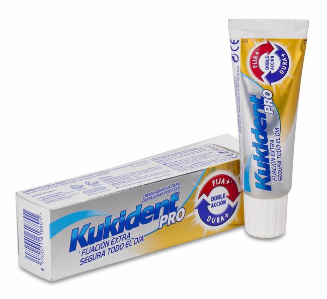 Kukident Pro Doble Acción Crema Adhesiva Neutro, 40 g