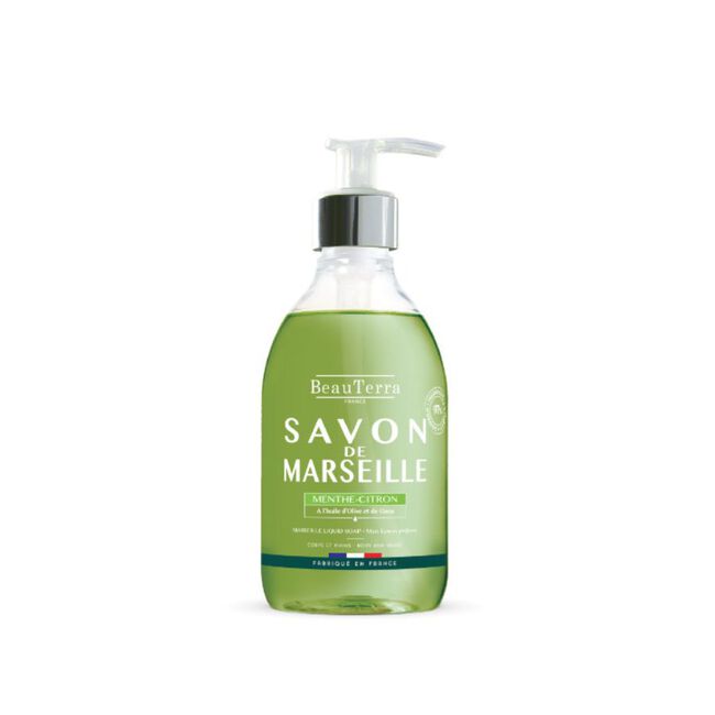 Beauterra Jabón Marsella Menta Limón, 300 ml