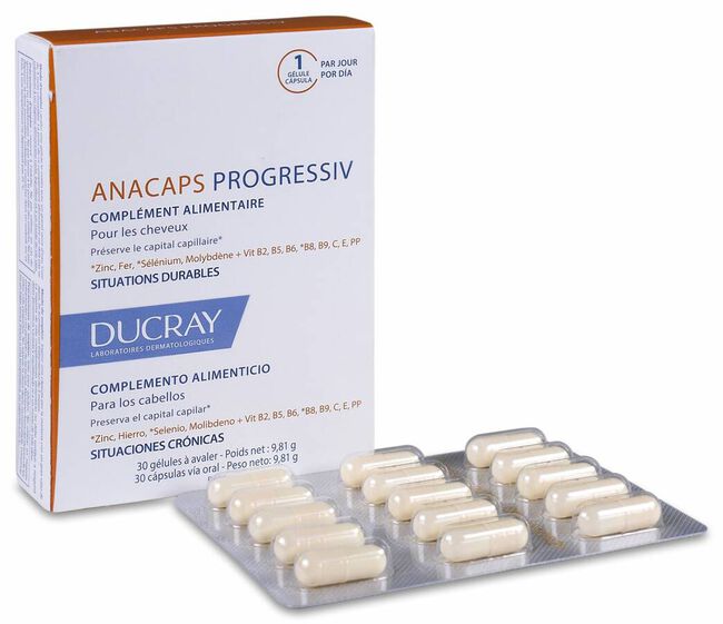 Ducray Anacaps Progressiv, 30 Cápsulas
