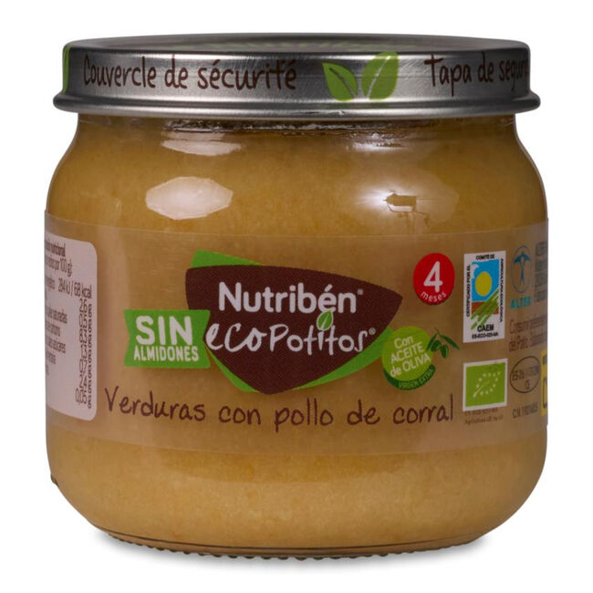 Nutrib&eacute;n Eco Potitos Inicio Pollo con Verduras, 120 g