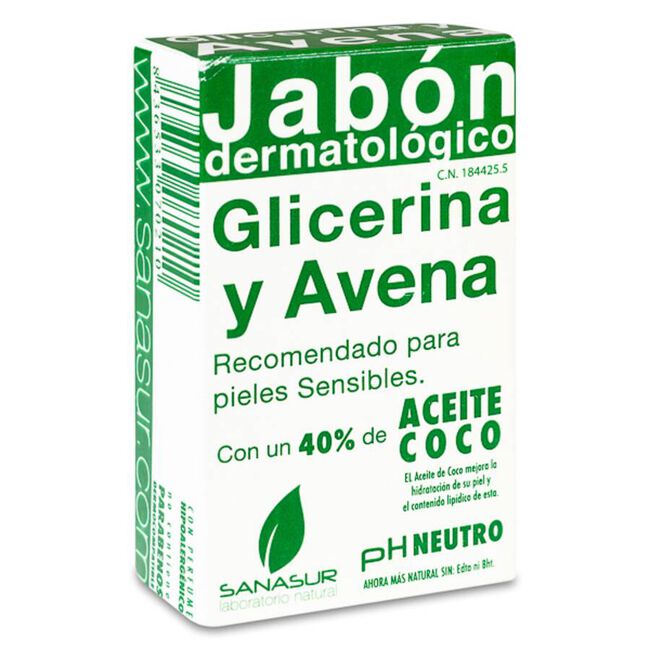 Sanasur Jabón Glicerina y Avena, 100 g