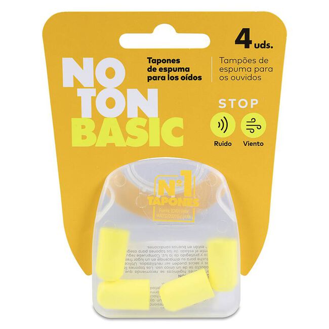 Noton Basic Tapones de Espuma para Oídos, 4 Uds