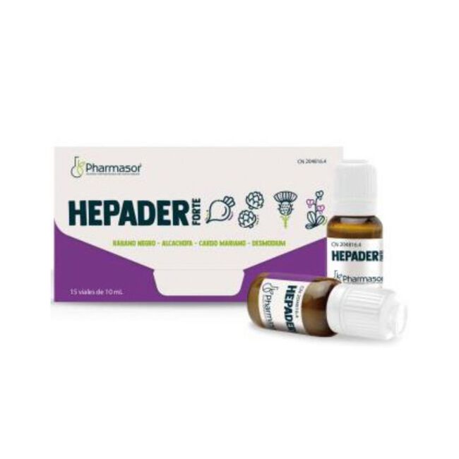 Pharmasor Hepader Forte, 15 viales de 10 ml