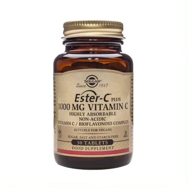 Solgar Ester-C Plus 1000 mg Vitamina C, 30 comprimidos