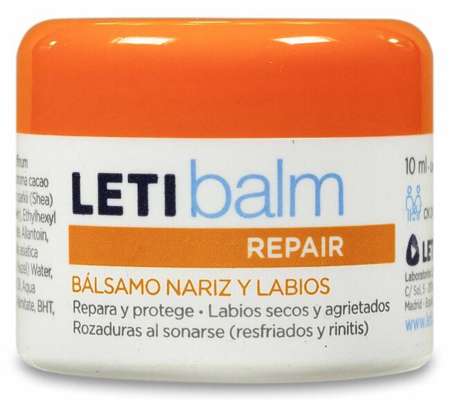 LETIbalm Bálsamo Reparador Pediátrico Nariz y Labios, 10 ml