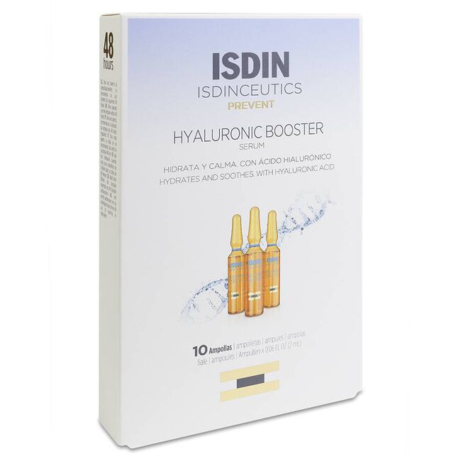 Isdin Isdinceutics Booster Hyaluronic Sérum Facial con Ácido Hialurónico, 10 Ampollas x 2 ml