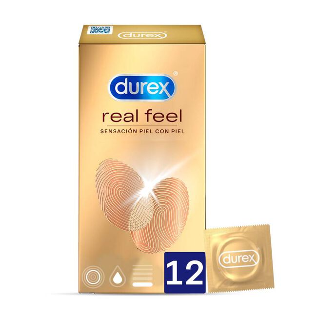 Durex Real Feel Preservativo Sin Látex, 12 Uds