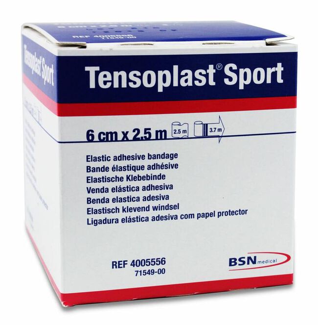 Tensoplast Sport Venda Elástica Adhesiva 6 cm x 2,5 m, 1 Ud