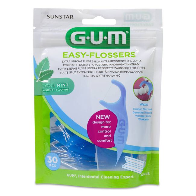 Gum Easy Flossers Aplicadores de Hilo Dental, 30 unidades