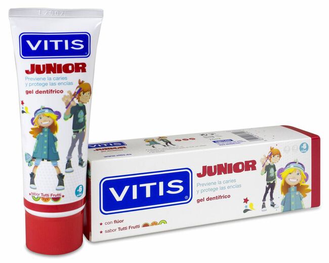 Vitis Junior Gel Dentífrico Sabor Tutti Frutti, 75 ml