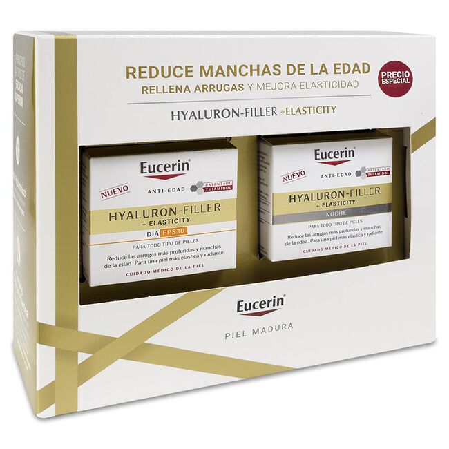 Pack Eucerin Hyaluron Filler Elasticity Crema Día, 50 ml + Crema Noche, 50 ml