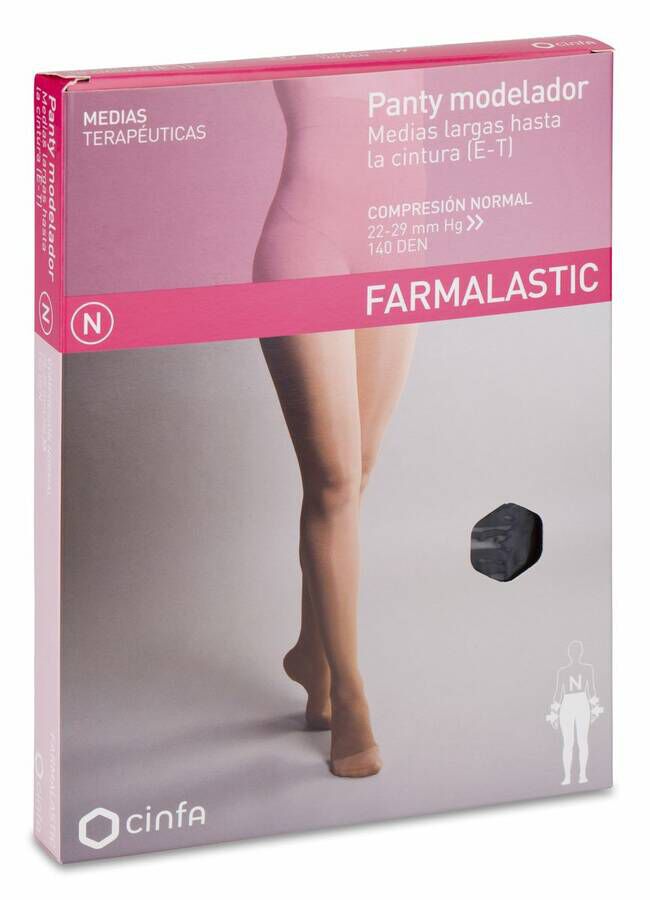 Farmalastic Panty Modelador Negro Compresión Normal Talla Mediana, 1 Ud