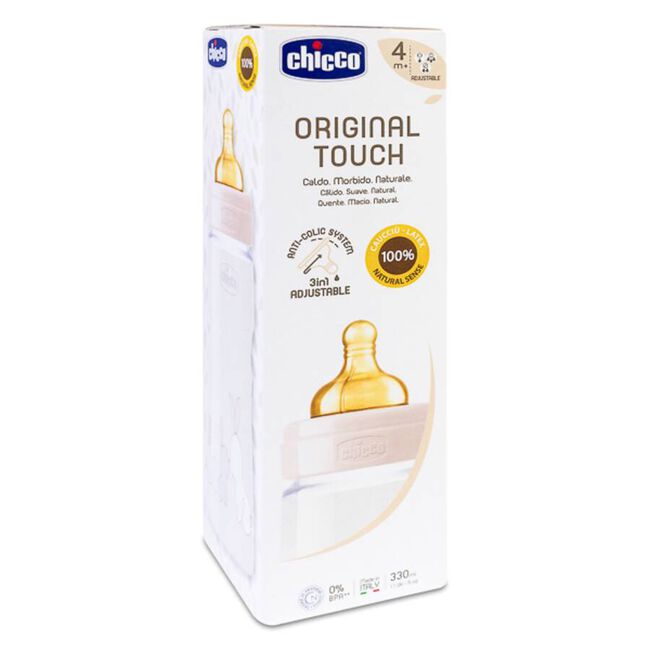 Chicco Biberón Original Touch Látex 4m+ Rosa