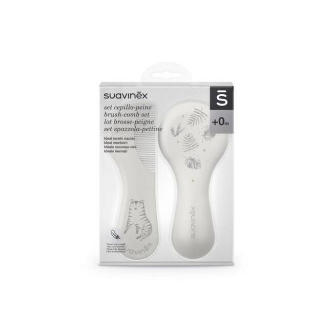 Suavinex Set Cepillo y Peine Blanco, 2 Uds