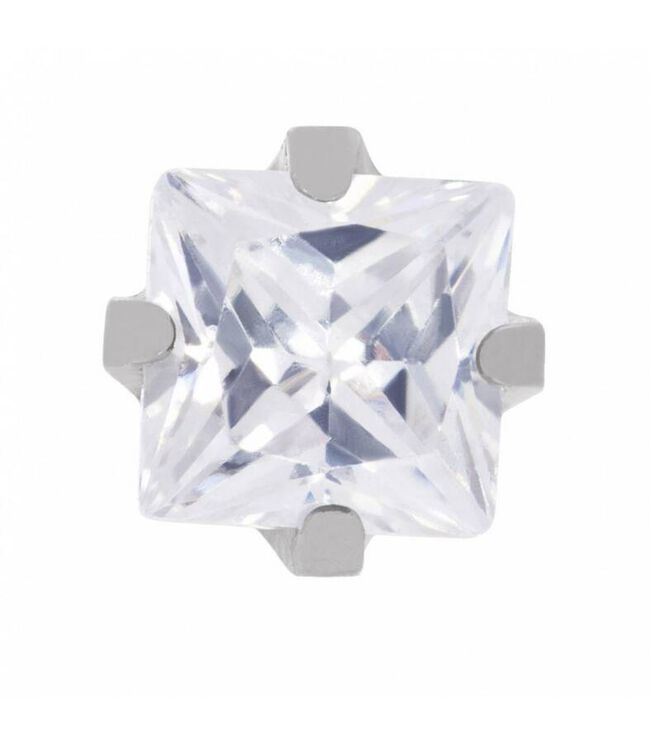 Prim Inverness Pendiente 112C Acero Solitario Square 3 mm, 1 Unidad