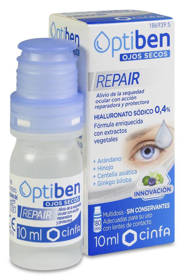 Optiben Ojos Secos Repair Multidosis, 10 ml