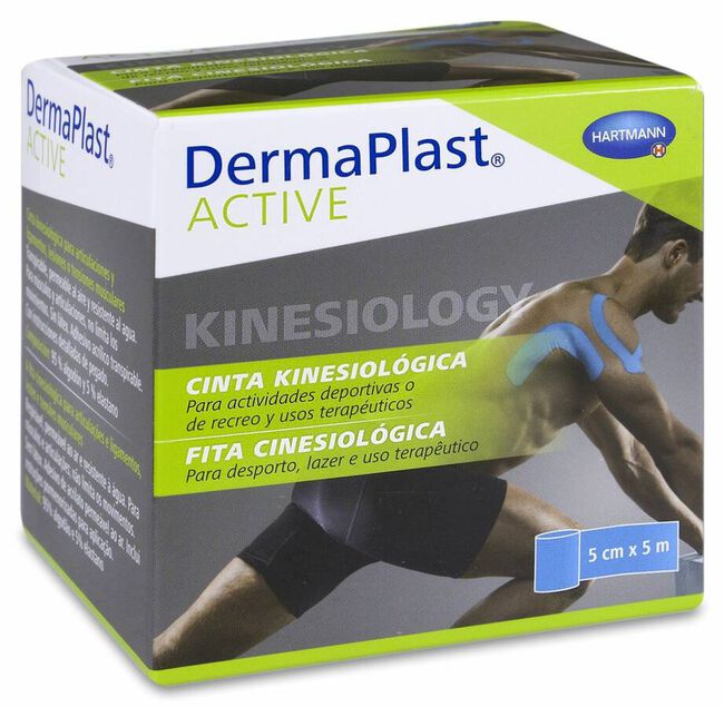 DermaPlast Active Cinta Kinesiológica Azul 5 m, 1 Ud