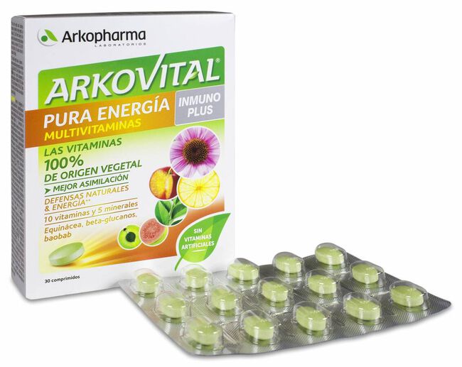 Arkopharma Arkovital Pura Energía Inmunoplus, 30 Comprimidos