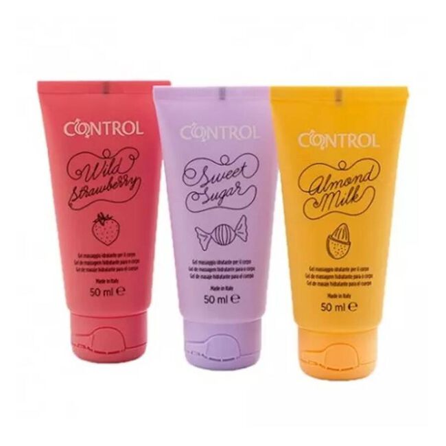Control Sweet Pleasure Kit de Viaje Geles de Masaje, 3 x 50 ml
