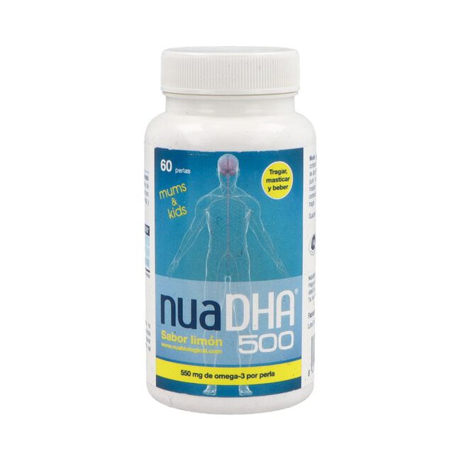Nua Biological Nua DHA 500 Sabor Limón, 60 unidades