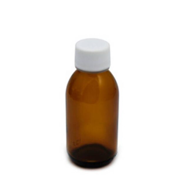 José Mestre Frasco Vidrio Topacio con Tapa 125 ml, 30 Unidades