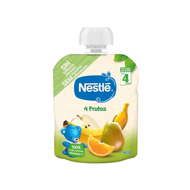 Nestlé Puré 4 Frutas Bolsa, 90 g