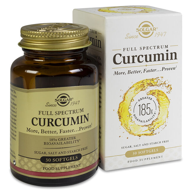 Solgar Full Spectrum Curcumin, 30 cápsulas