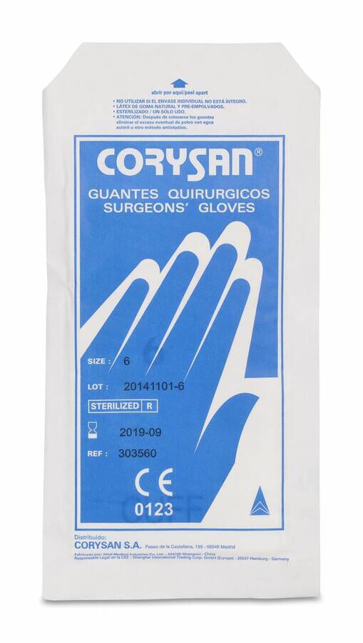 Corysan Guantes Quirúrgicos Esterilizados Talla 6, 2 Uds