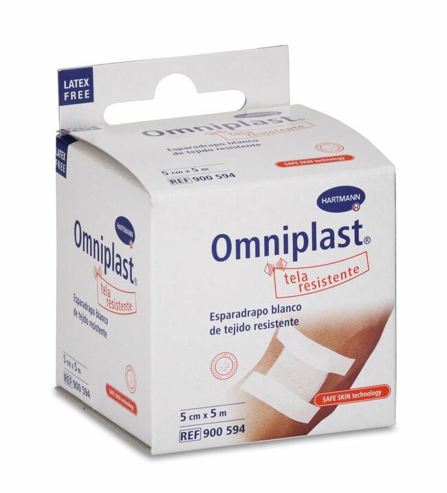 Hartmann Omniplast Esparadrapo de Tela Blanca 5 cm x 5 m, 1 Ud