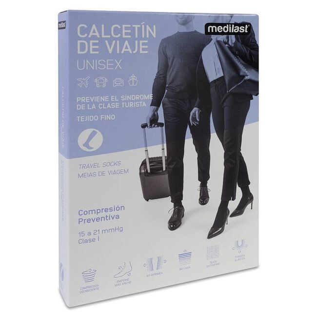 Medilast Calcetin Viaje T.s Negro 230
