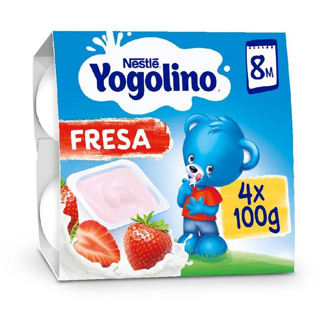 Nestlé Yogolino Fresa Postre Lácteo, 4 Uds